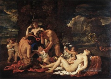  Klassische Kunst - die Nurture von Bacchus klassische Maler Nicolas Poussin